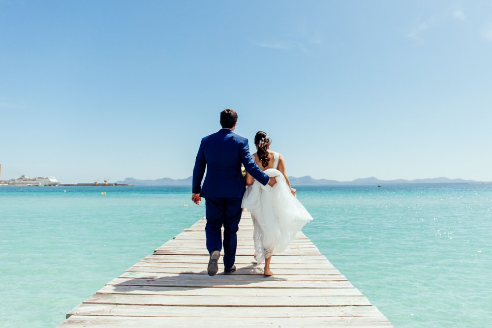 Novios en playa alcudia