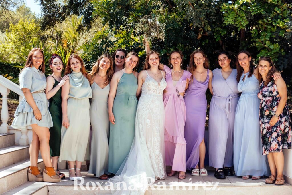 bride and girls